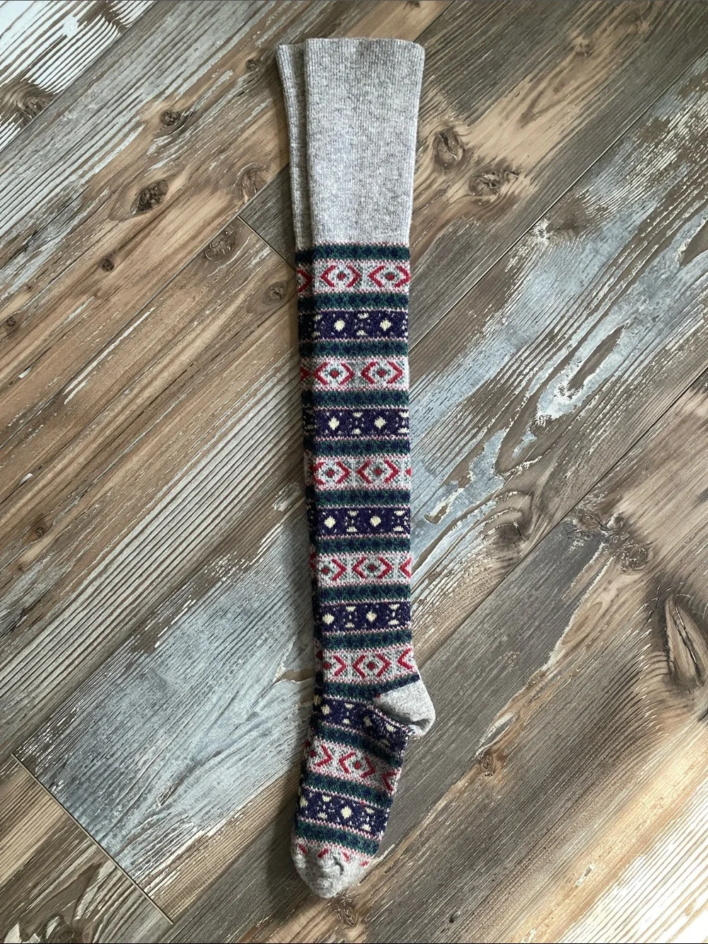 🦋Rare Vintage🦋Free People🦋Fair Isle Thigh High Socks
